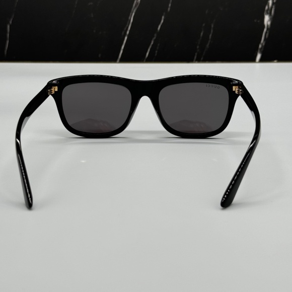 NEW GG1444S 001 GUCCI BLACK GREY SQUARE UNISEX GUCCI SUNGLASSES - Picture 8 of 13